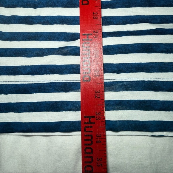 Lilly Pulitzer Dress Blue & White Breeze Stripe Marlowe 3/4 Sleeve Size L Cotton - Picture 4 of 7